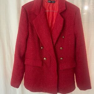 SHEIN Women's Red Blazer